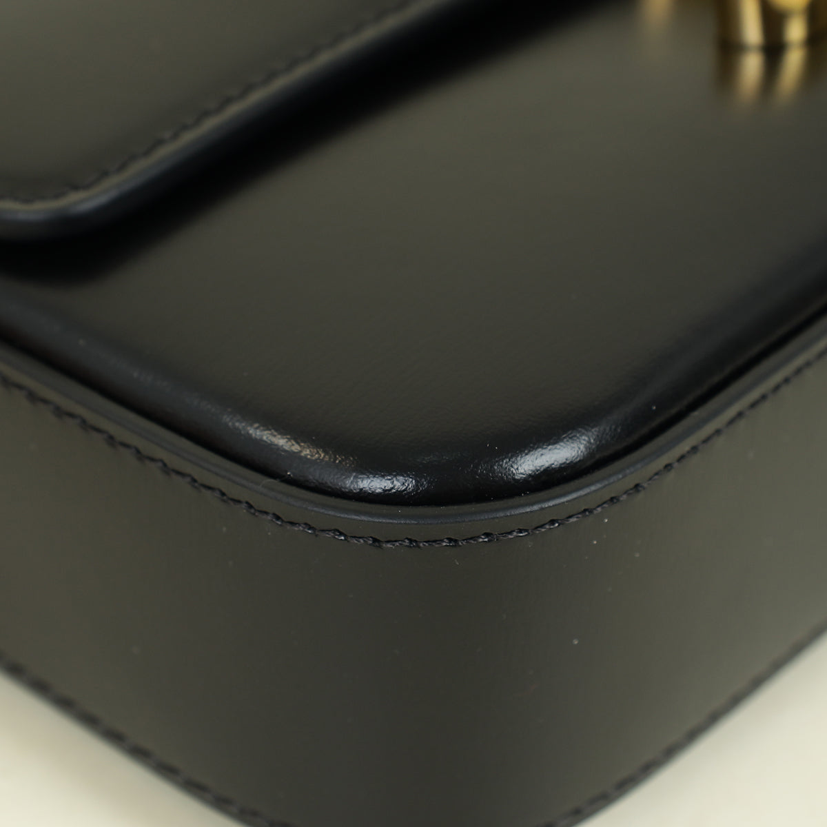 Celine Black Claude Triomphe Shoulder Bag