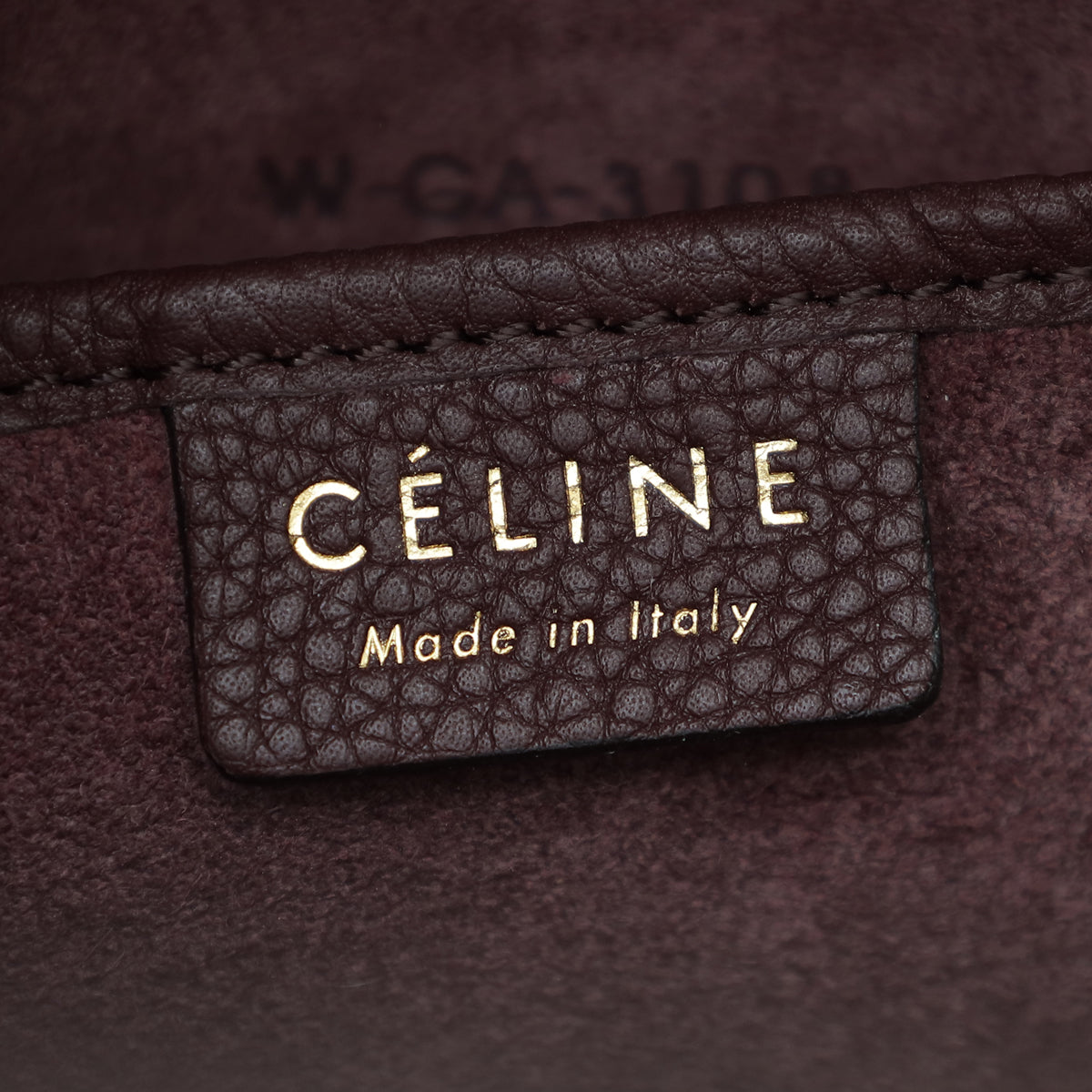 Celine Burgundy Nano Luggage Bag