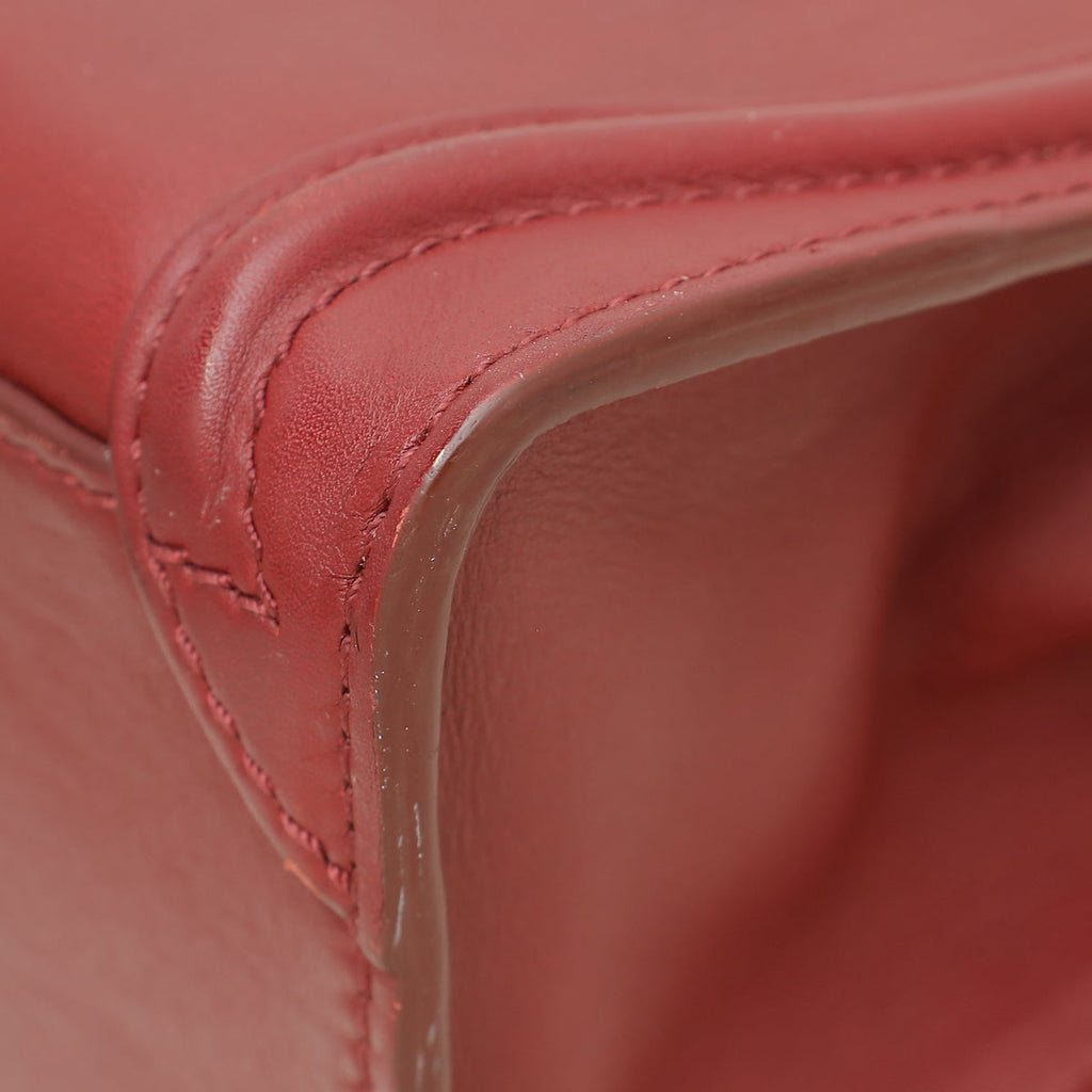 Celine Dark Red Nano Luggage Bag
