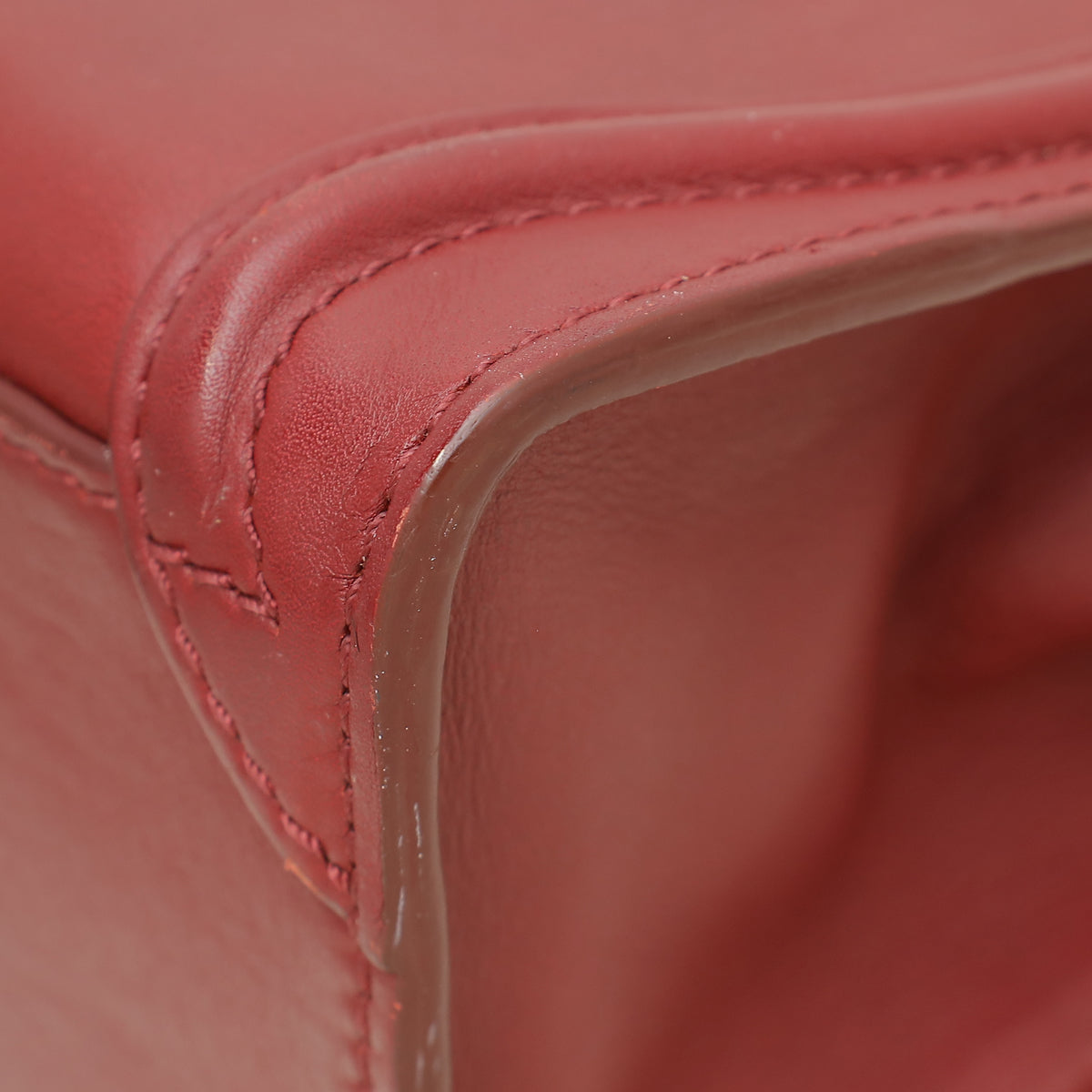Celine Dark Red Nano Luggage Bag