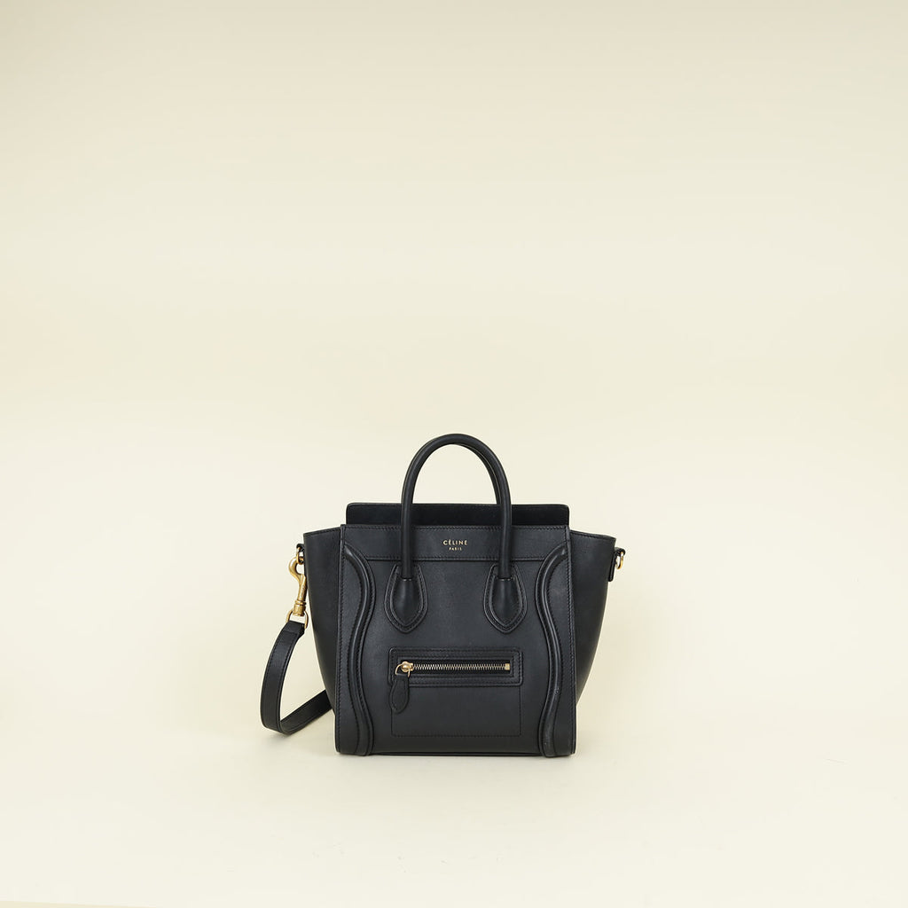 Celine Black Nano Luggage Bag