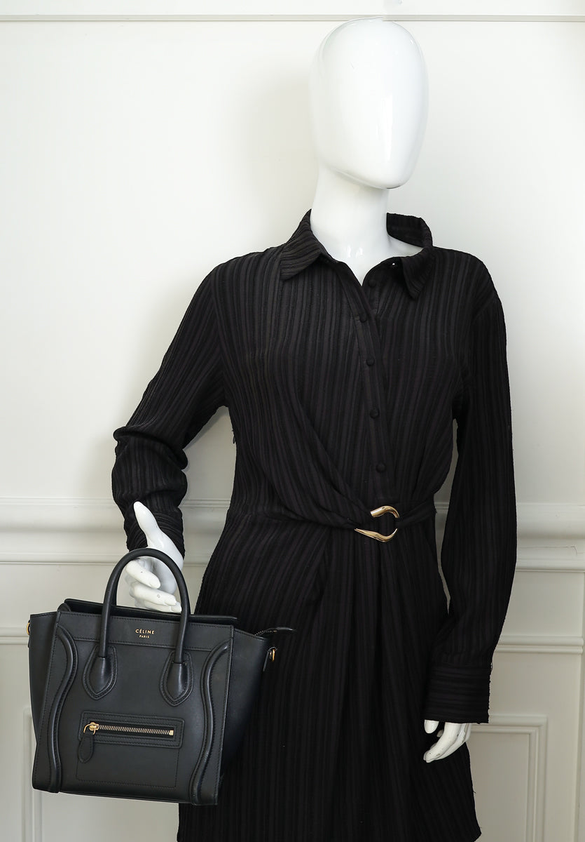 Celine Black Nano Luggage Bag