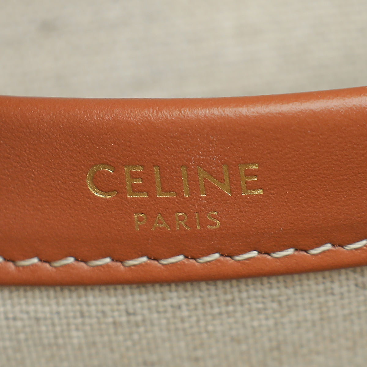 Celine Bicolor Triomphe All Over Small Raffia Effect Cabas Bag
