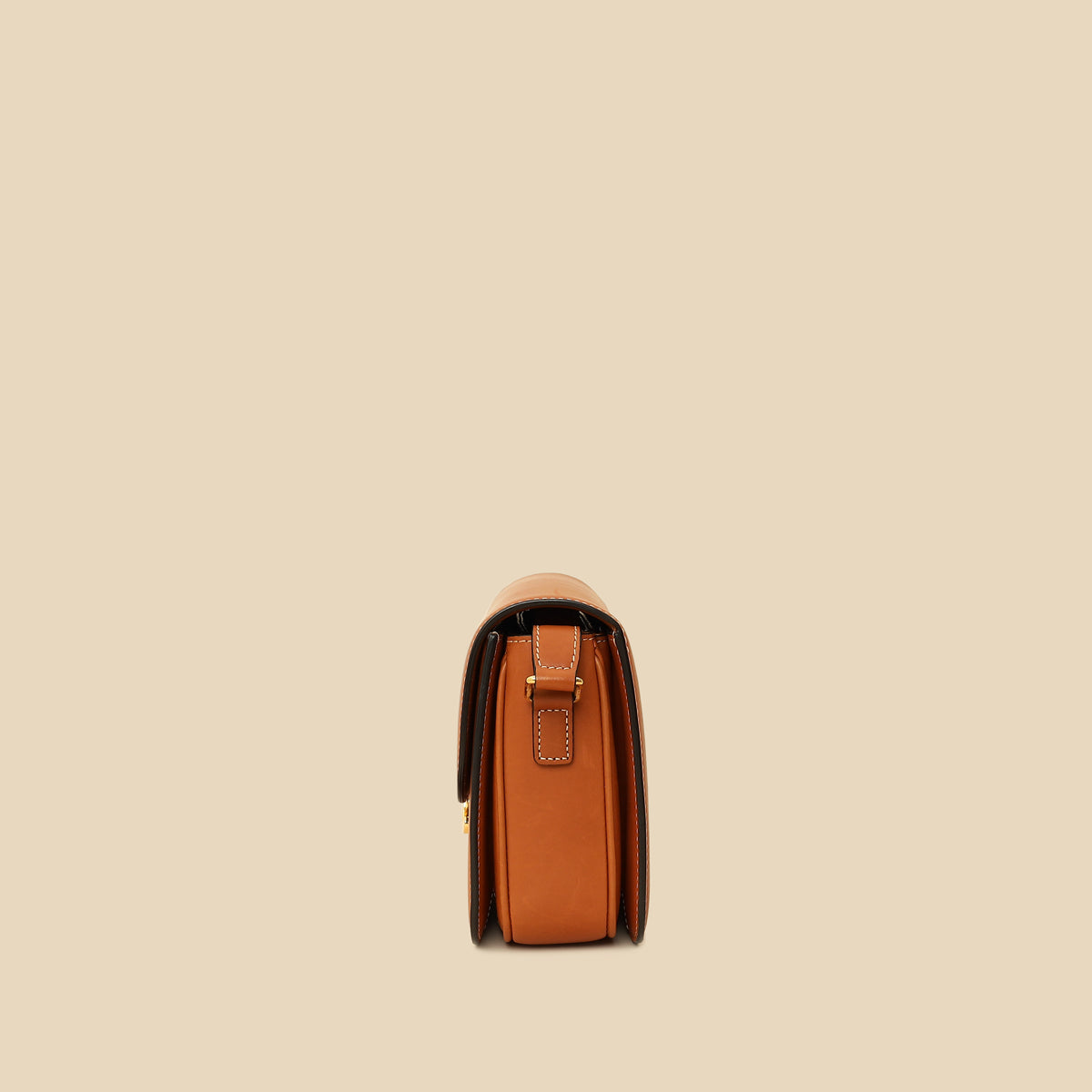 Celine Tan Classique Triomphe Natural Flap Bag