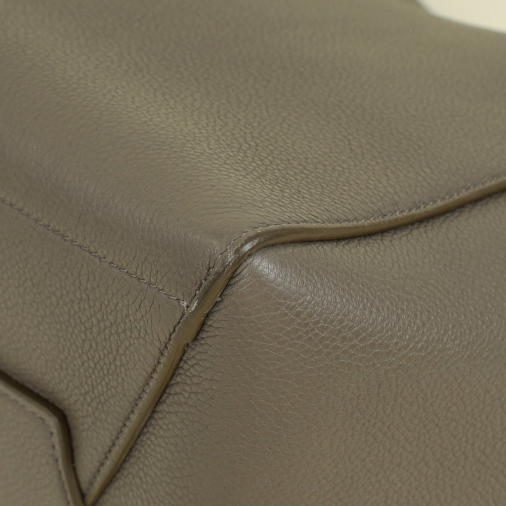 Celine Taupe Sangle Seau Bucket Small Bag