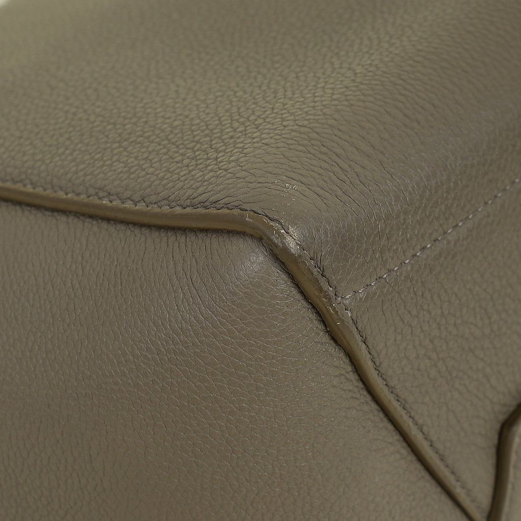 Celine Taupe Sangle Seau Bucket Small Bag