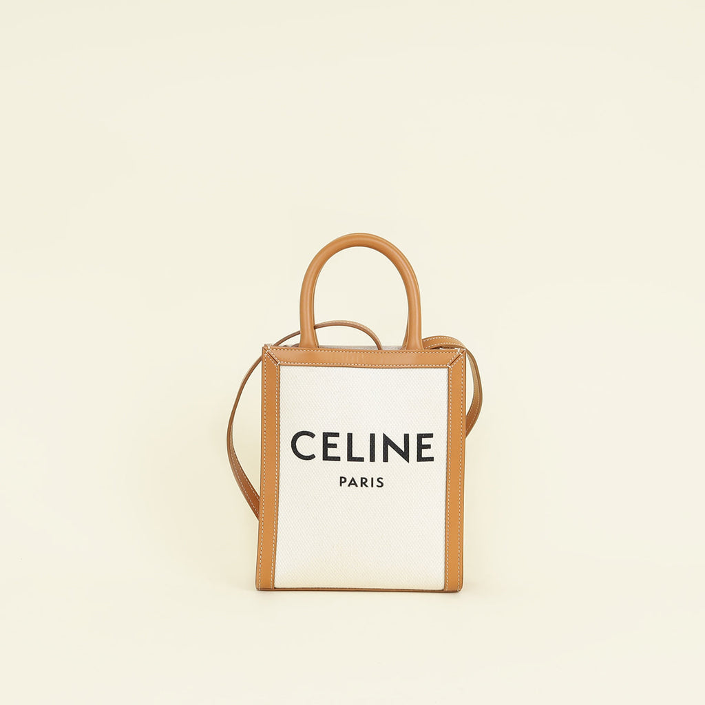 Celine Bicolor Cabas Mini Vertical Tote Bag