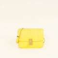 Celine Yellow Python Box Medium Shoulder Bag