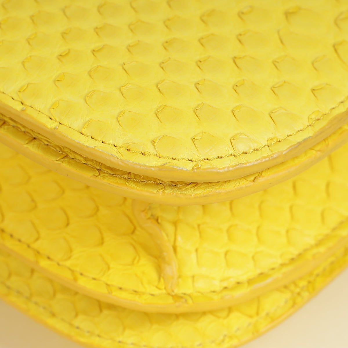 Celine Yellow Python Box Medium Shoulder Bag