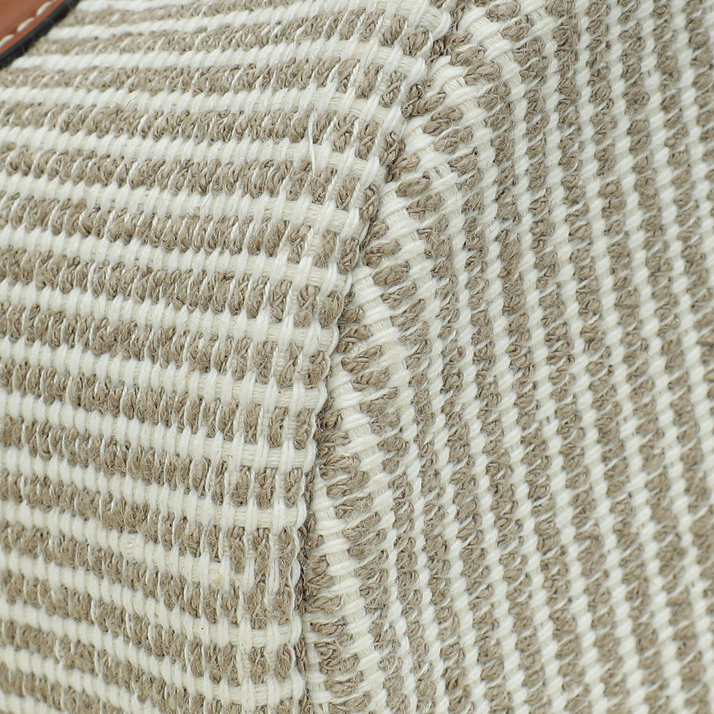Celine Beige Teen Drawstring in Striped Textile Bag