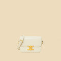 Celine White Teen Triomphe Shoulder Bag