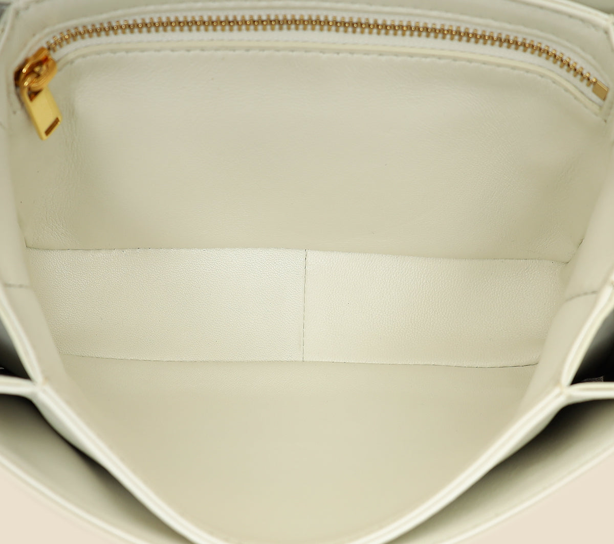 Celine White Teen Triomphe Shoulder Bag