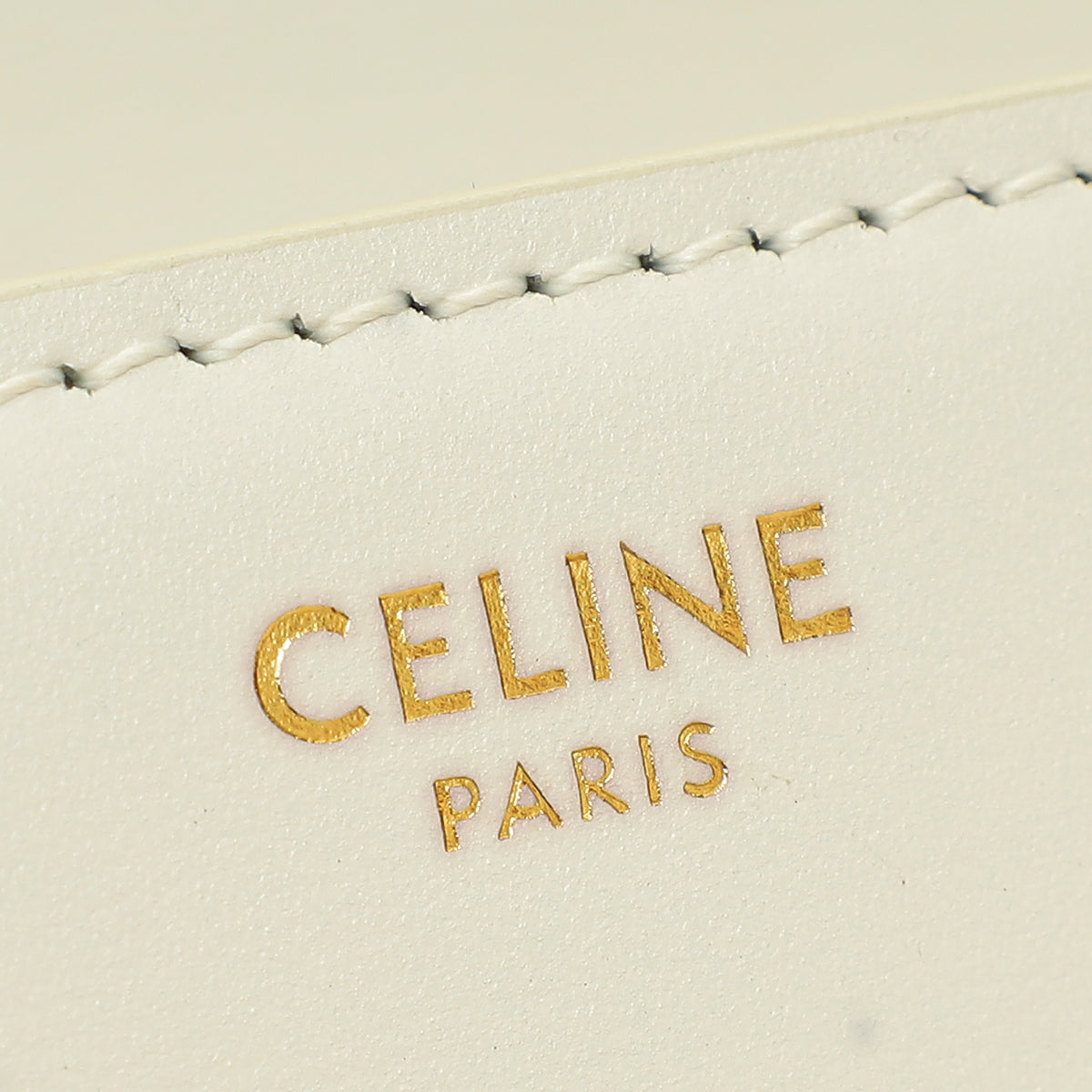 Celine White Teen Triomphe Shoulder Bag