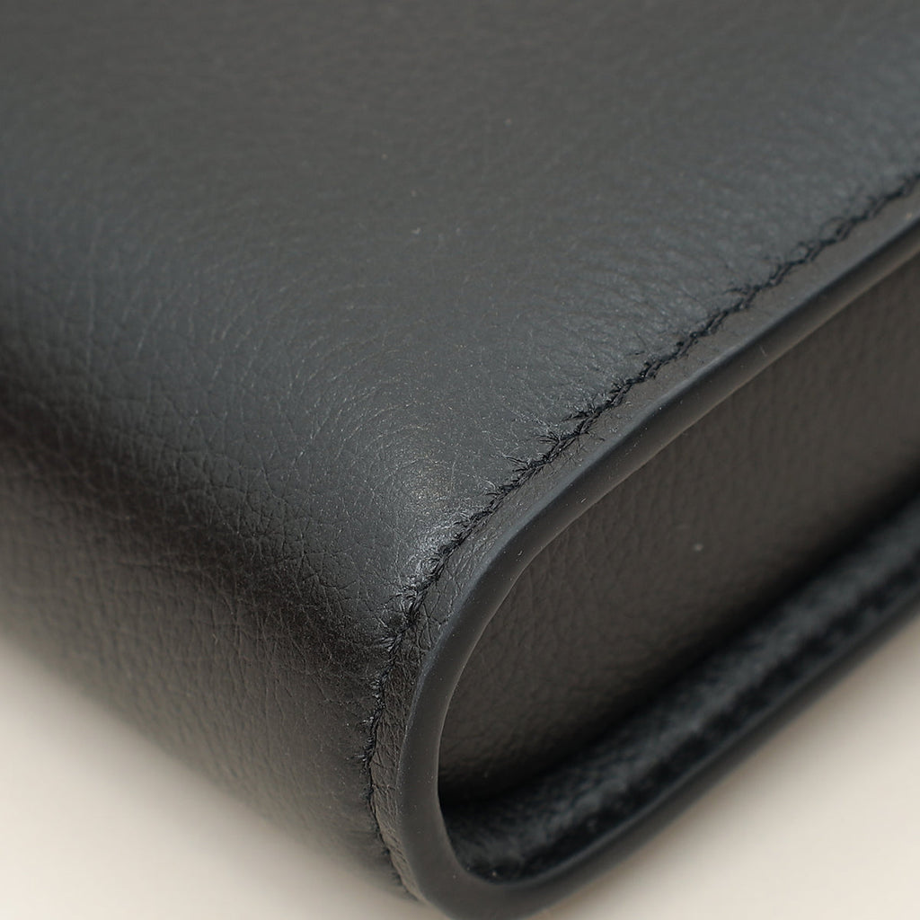 Celine Black 16 Pochette With Strap