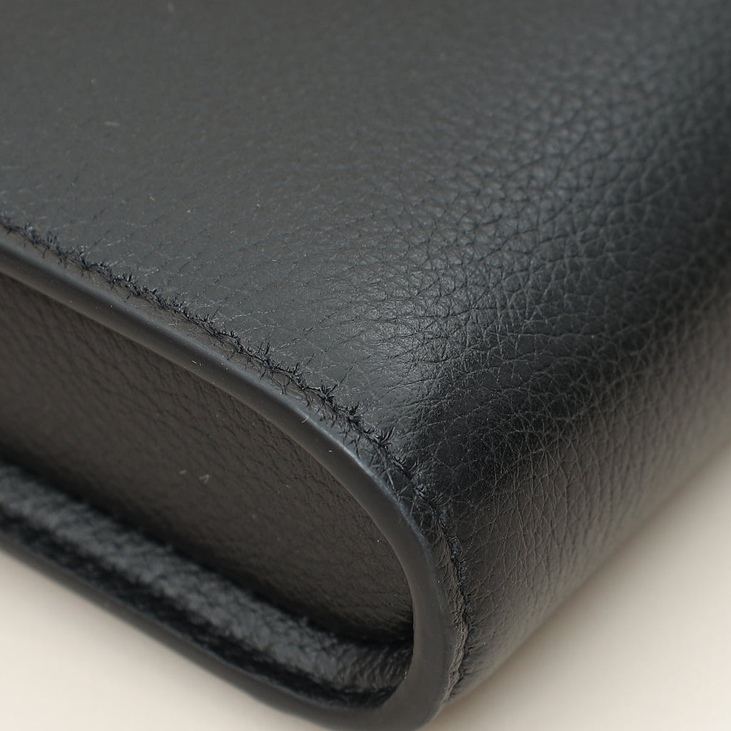 Celine Black 16 Pochette With Strap