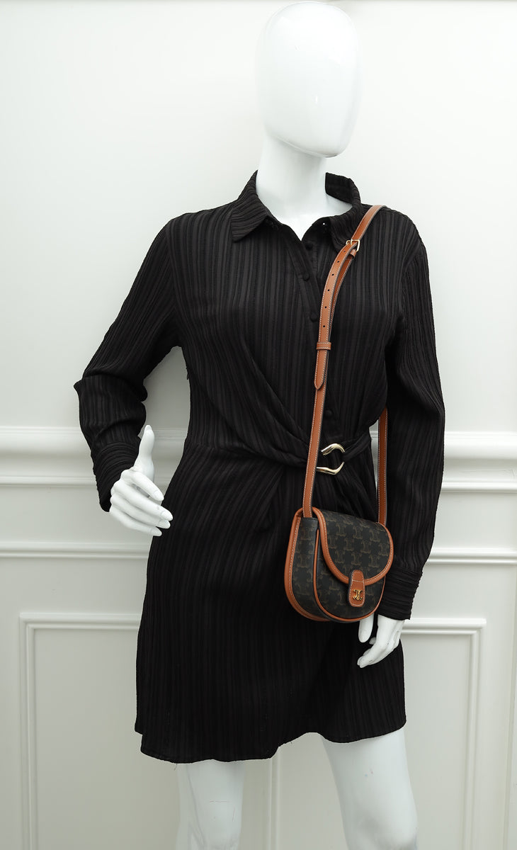 Celine Bicolor Mini Besace in Triomphe Crossbody Bag