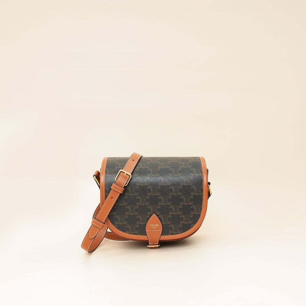 Celine Tan Medium Triomphe Folco Bag