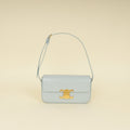 Celine Light Blue Triomphe Claude Shoulder Bag