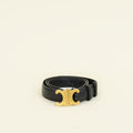 Celine Black Triomphe Belt 25mm Belt