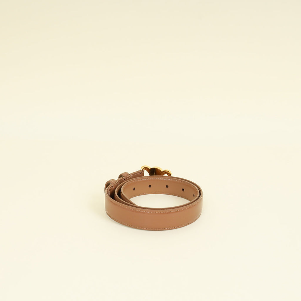 Celine Brown Bronz Triomphe 25mm Belt