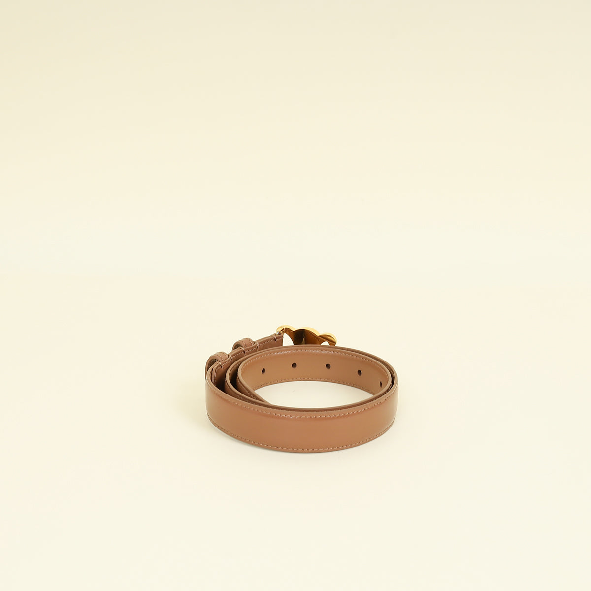 Celine Brown Bronz Triomphe 25mm Belt