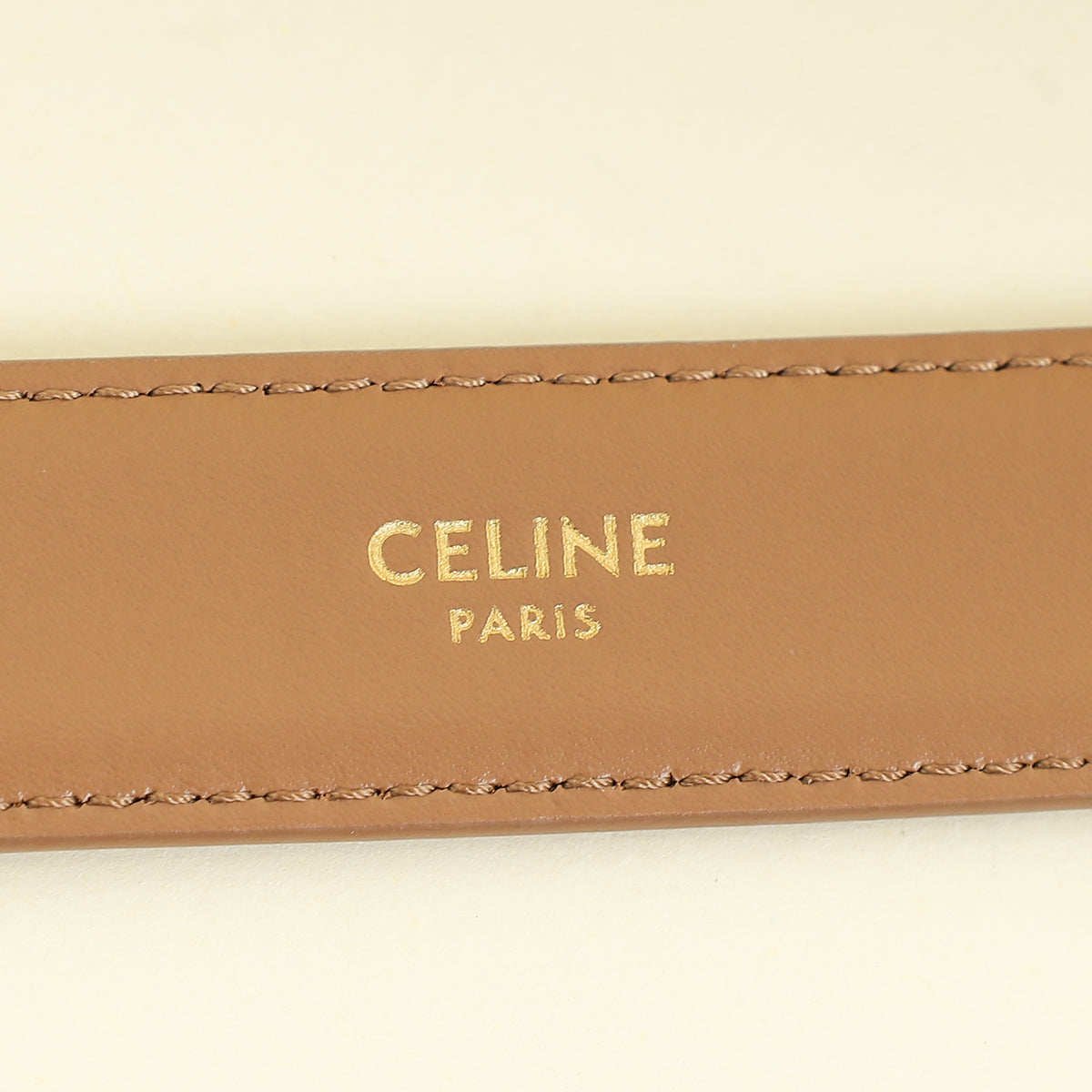 Celine Brown Bronz Triomphe 25mm Belt