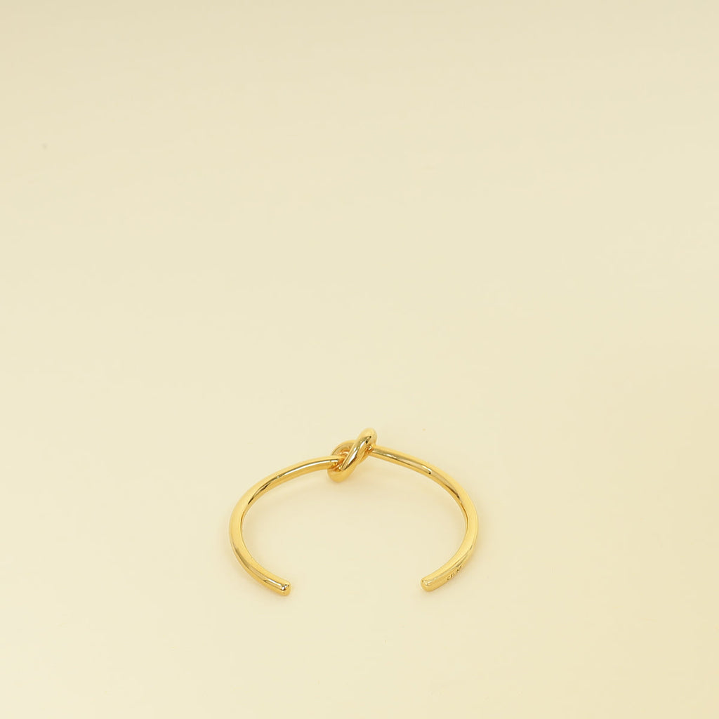 Celine Brass Gold Knot Extra Thin Bracelet