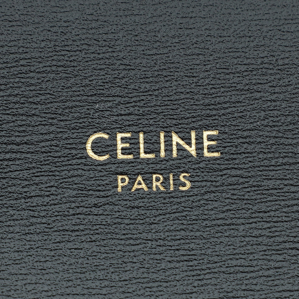 Celine Black Phone Flap Pouch W/ Strap