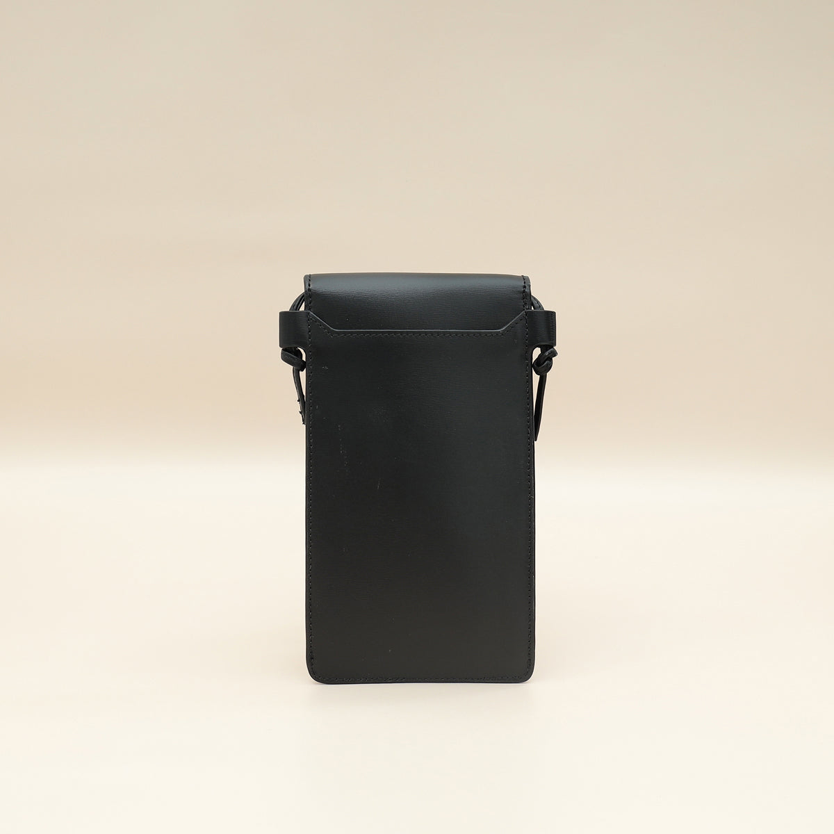 Celine Black Phone Flap Pouch W/ Strap