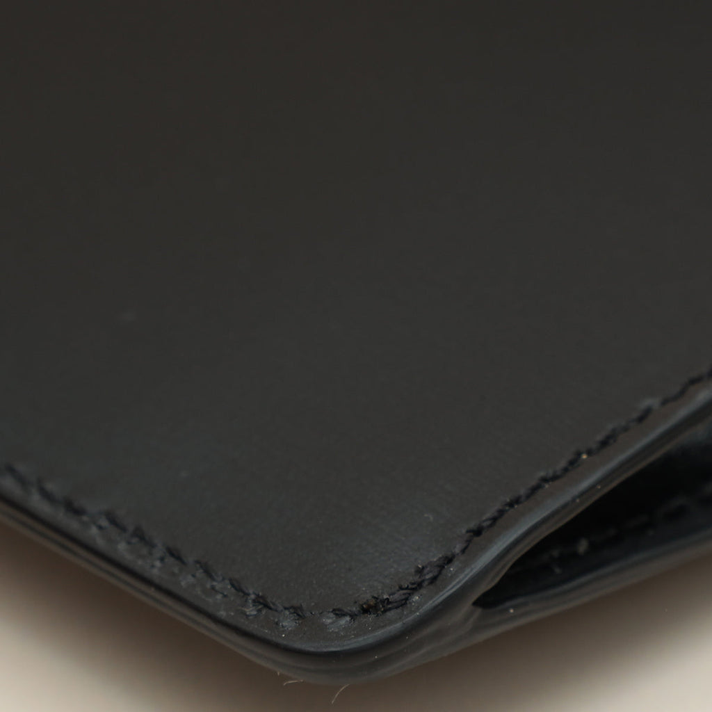 Celine Black Phone Flap Pouch W/ Strap