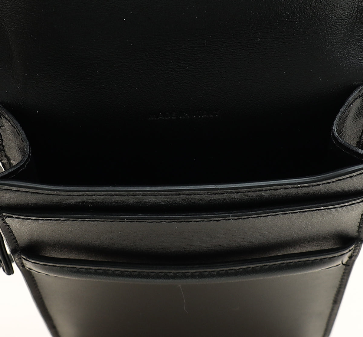 Celine Black Phone Flap Pouch W/ Strap