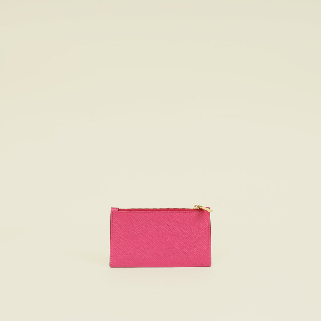 Celine Hot Pink Zipped Flat Card Holder