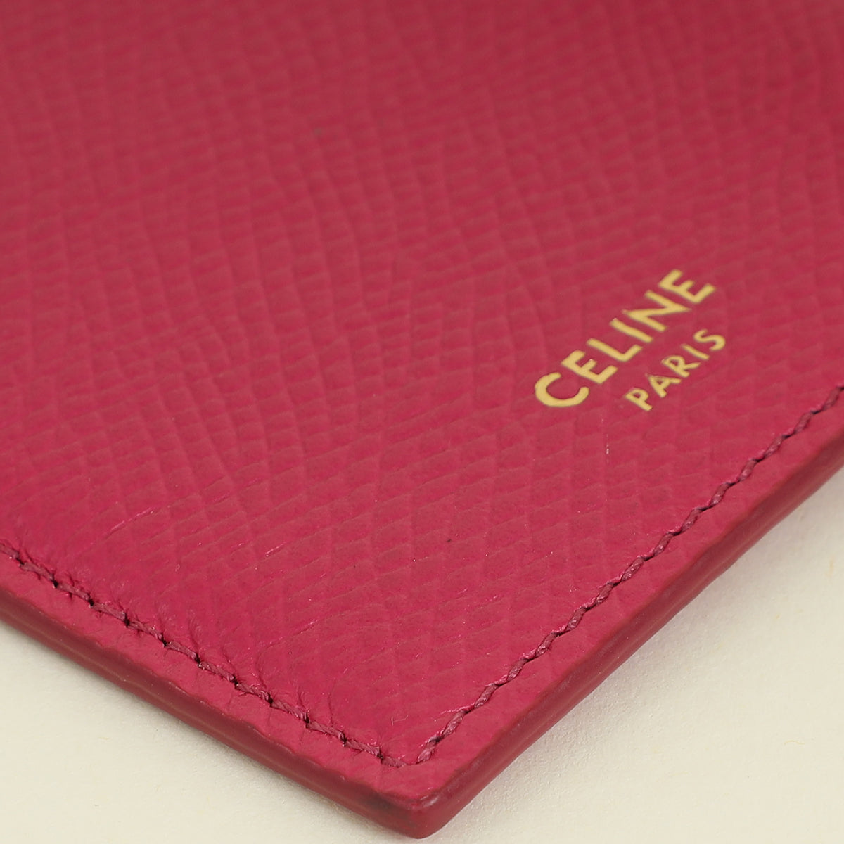Celine Hot Pink Zipped Flat Card Holder