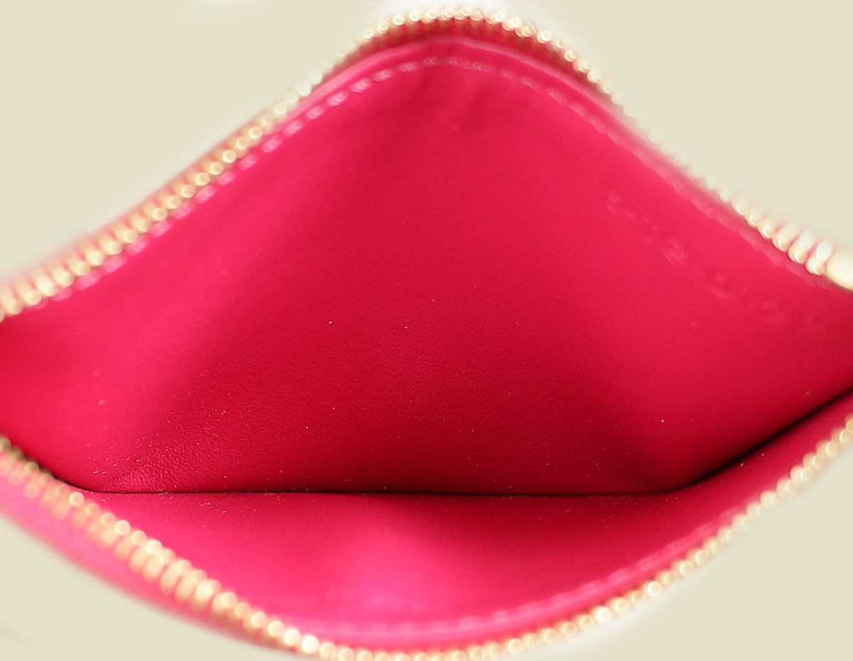 Celine Hot Pink Zipped Flat Card Holder