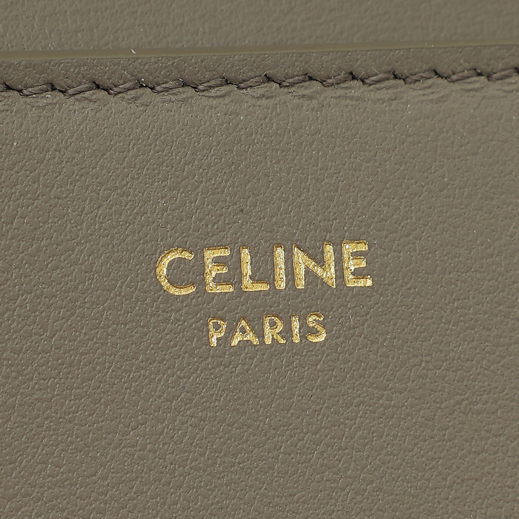 Celine Taupe Triomphe Compact Wallet