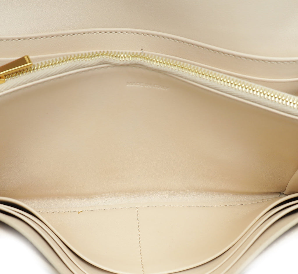 Celine Powder Beige Flap Long Wallet