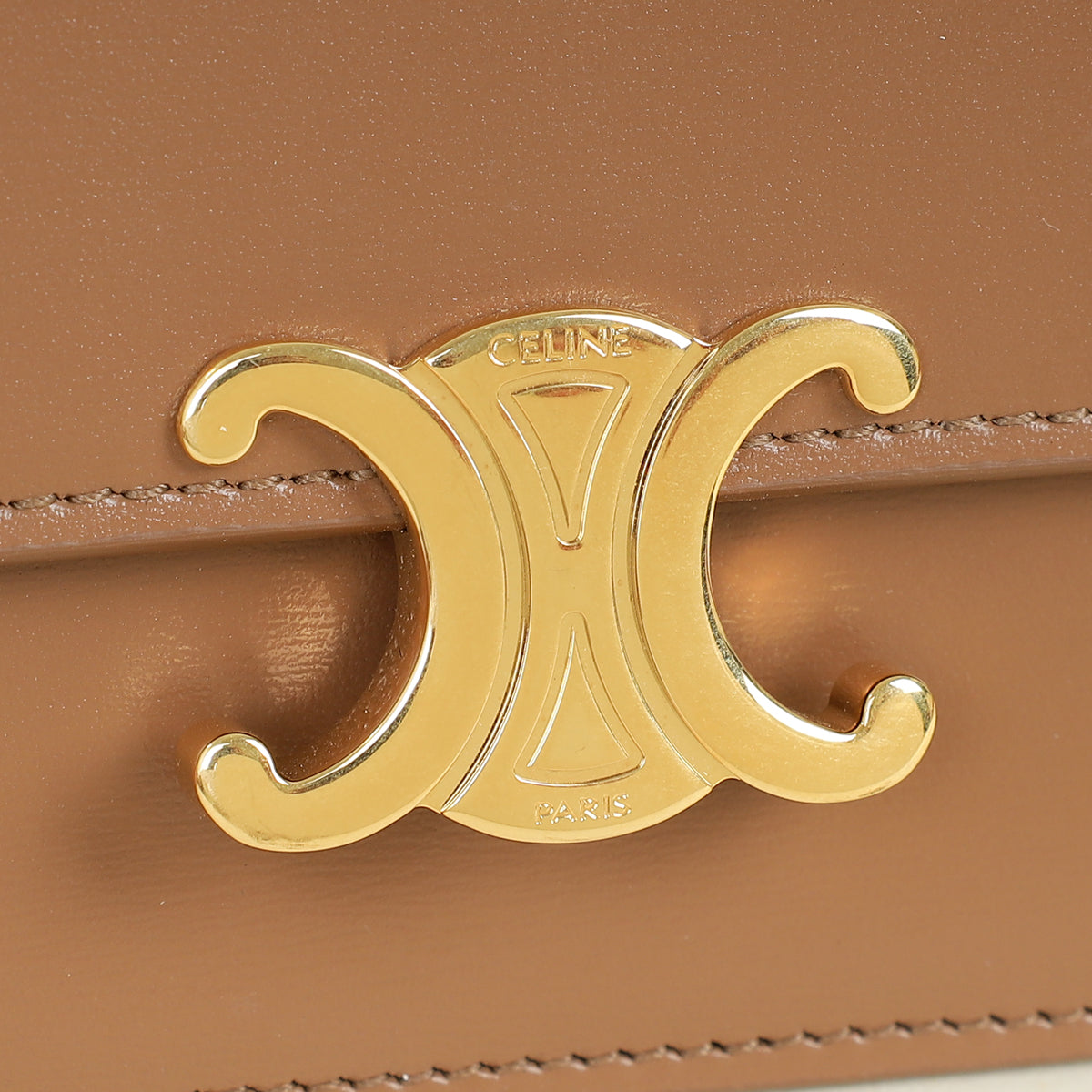 Celine Brown Triomphe Flap Card Holder