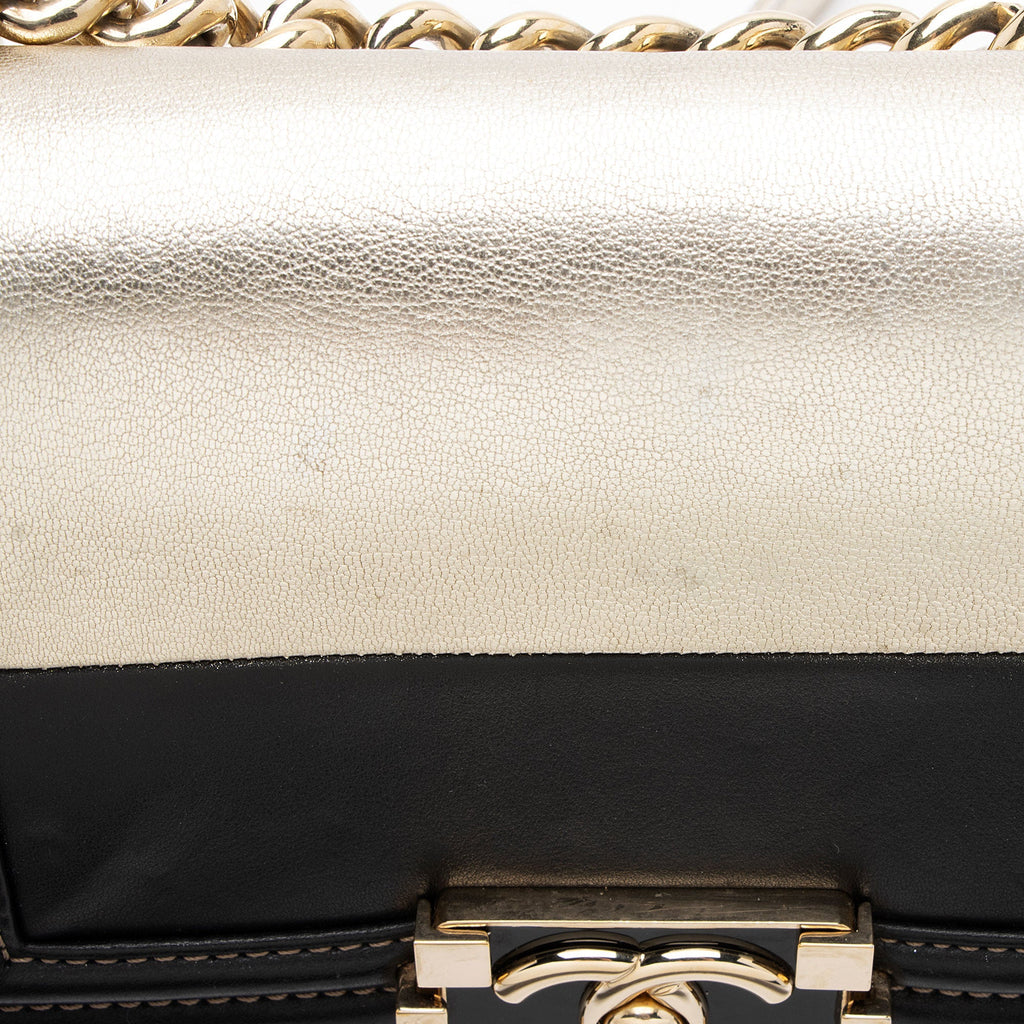 Chanel Bicolor Calfskin Small Boy Bag