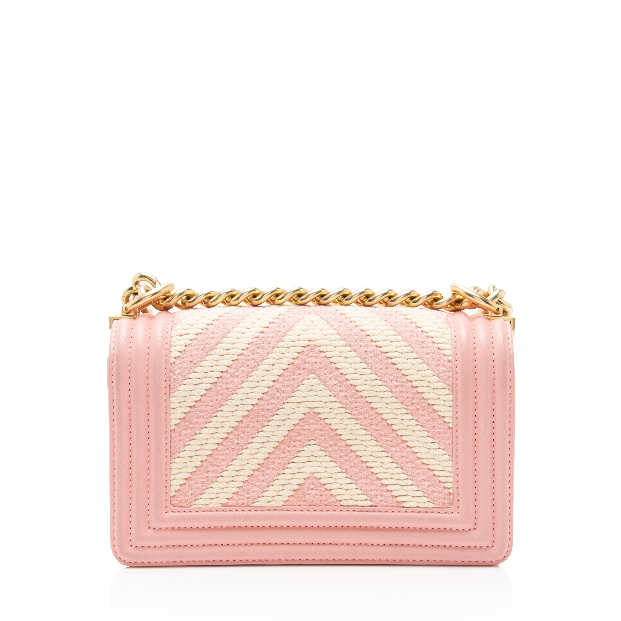 Chanel Braided Chevron Small Boy Bag
