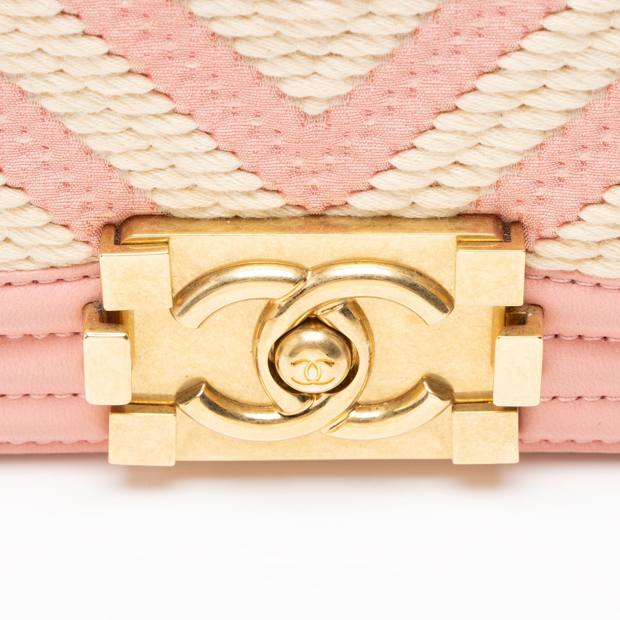 Chanel Braided Chevron Small Boy Bag