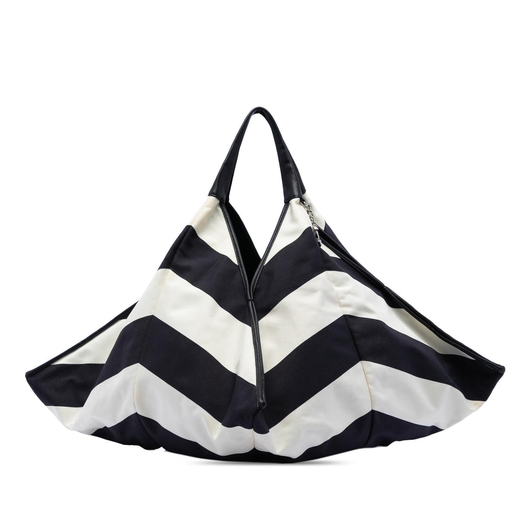 Chanel CC Canvas Stripe Tote