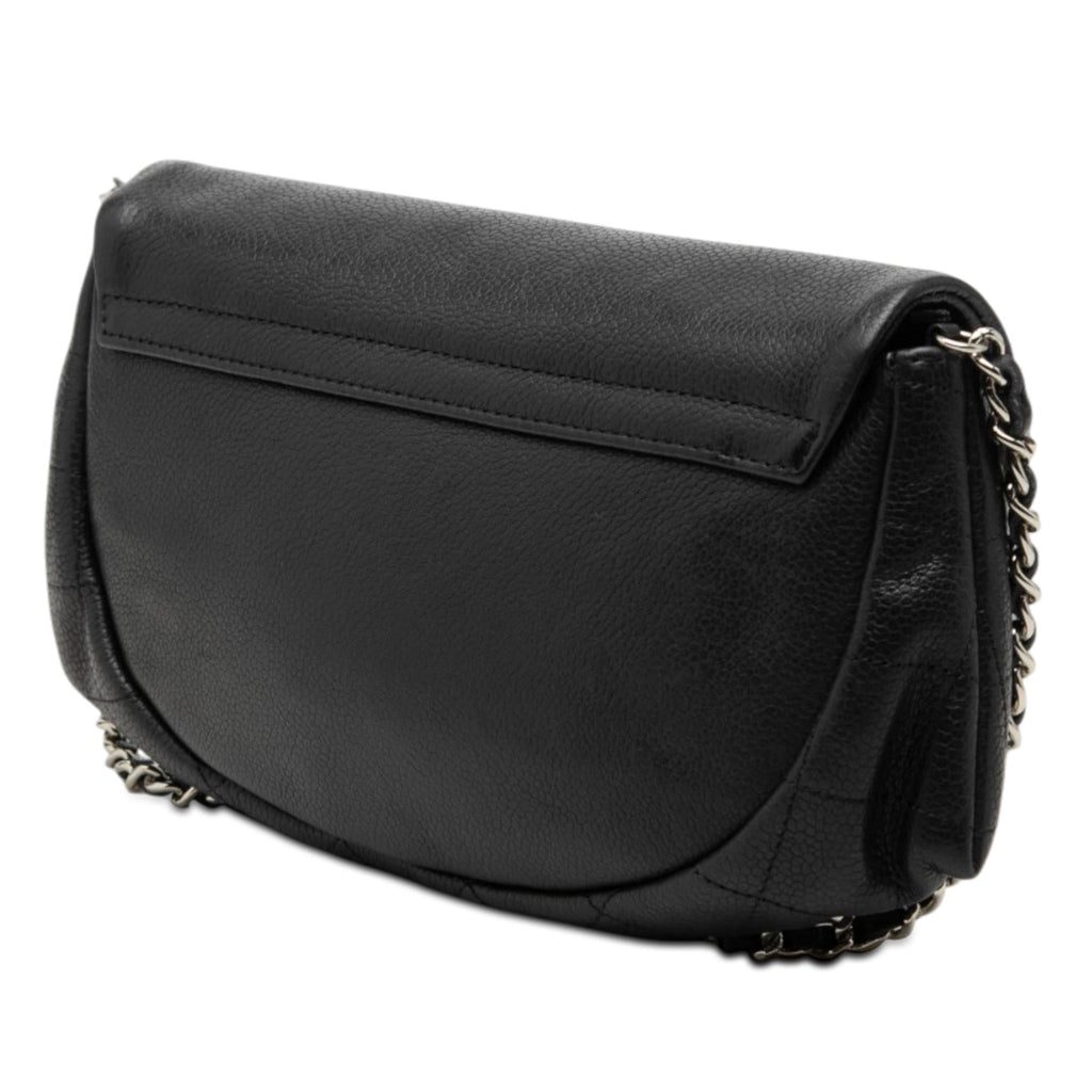 Chanel CC Caviar Half Moon Wallet on Chain