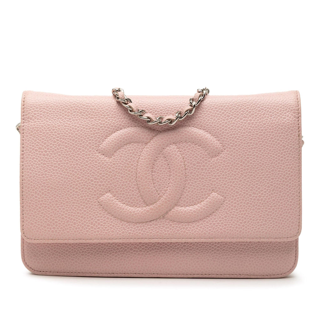 Chanel CC Caviar Wallet On Chain