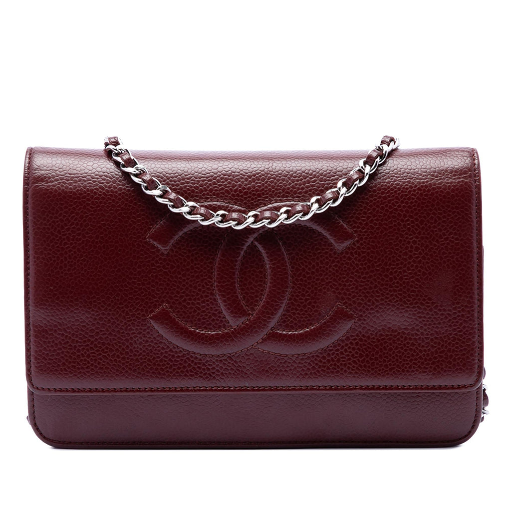 Chanel CC Caviar Wallet On Chain