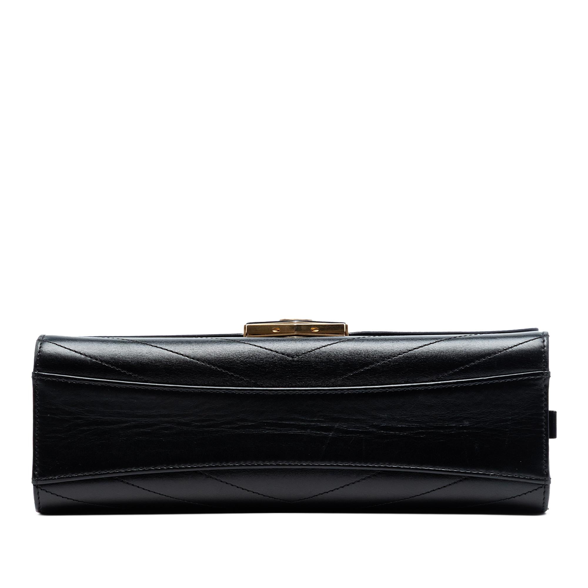 Chanel CC Chevron Calfskin Medal Flap