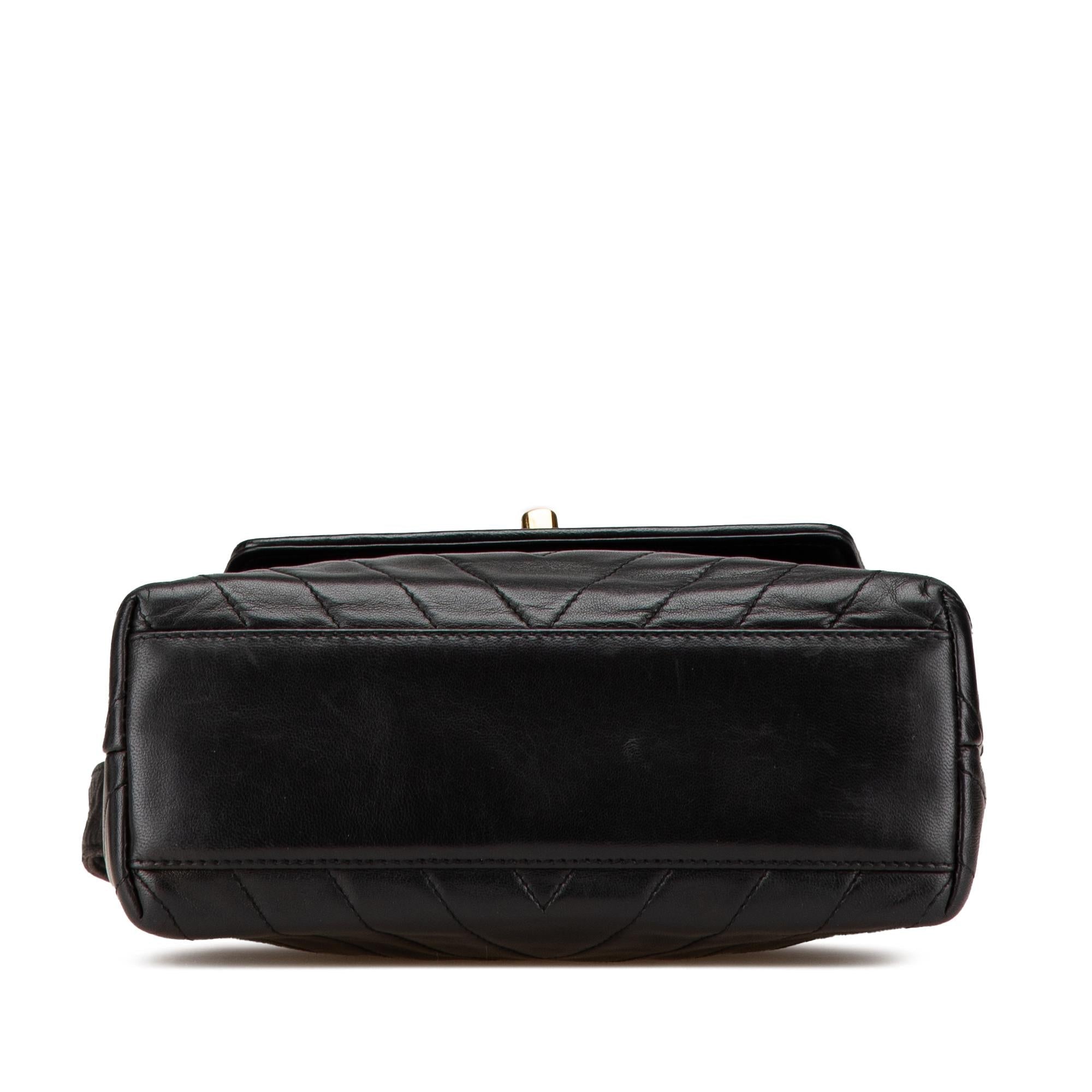 Chanel CC Chevron Lambskin Flap