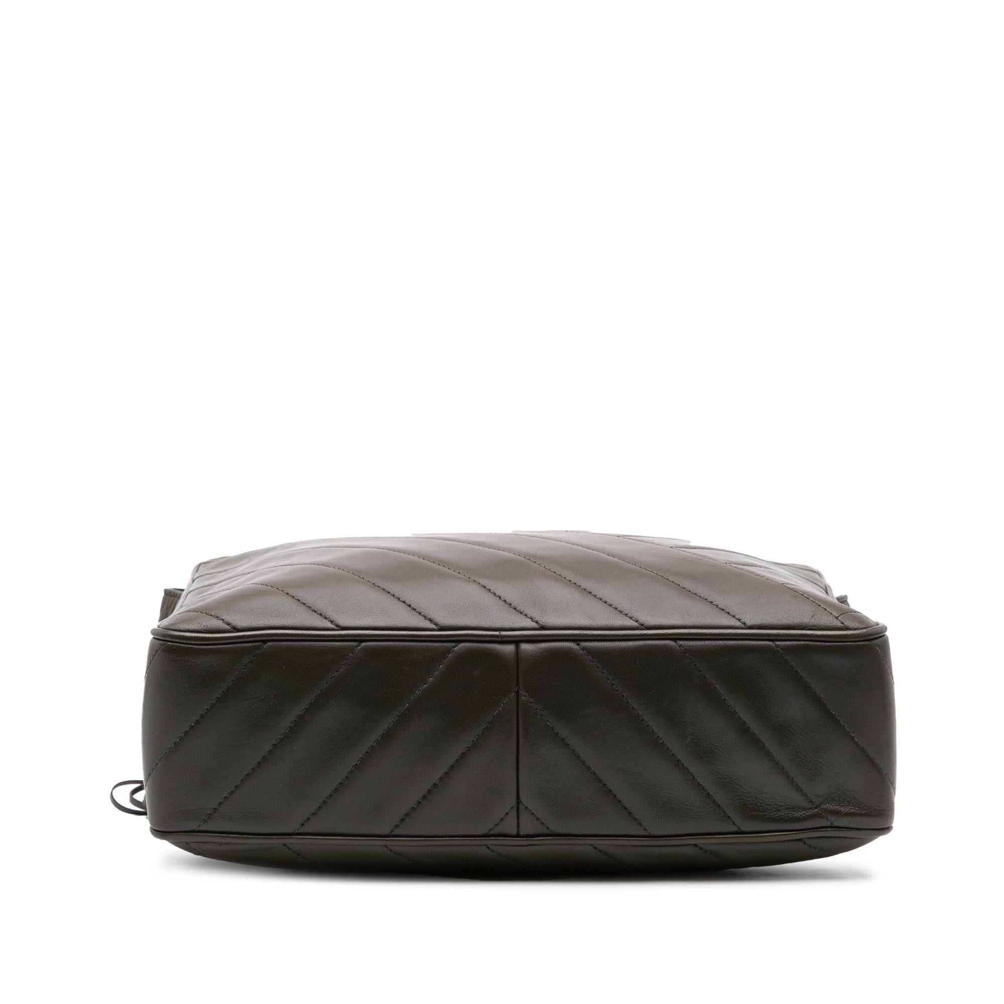 Chanel CC Chevron Lambskin Tassel Crossbody