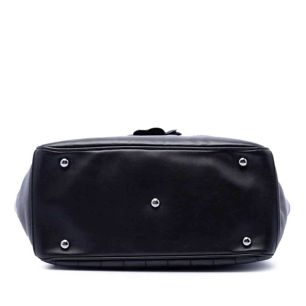 Chanel CC Choco Bar Lambskin Camellia No 5 Tote