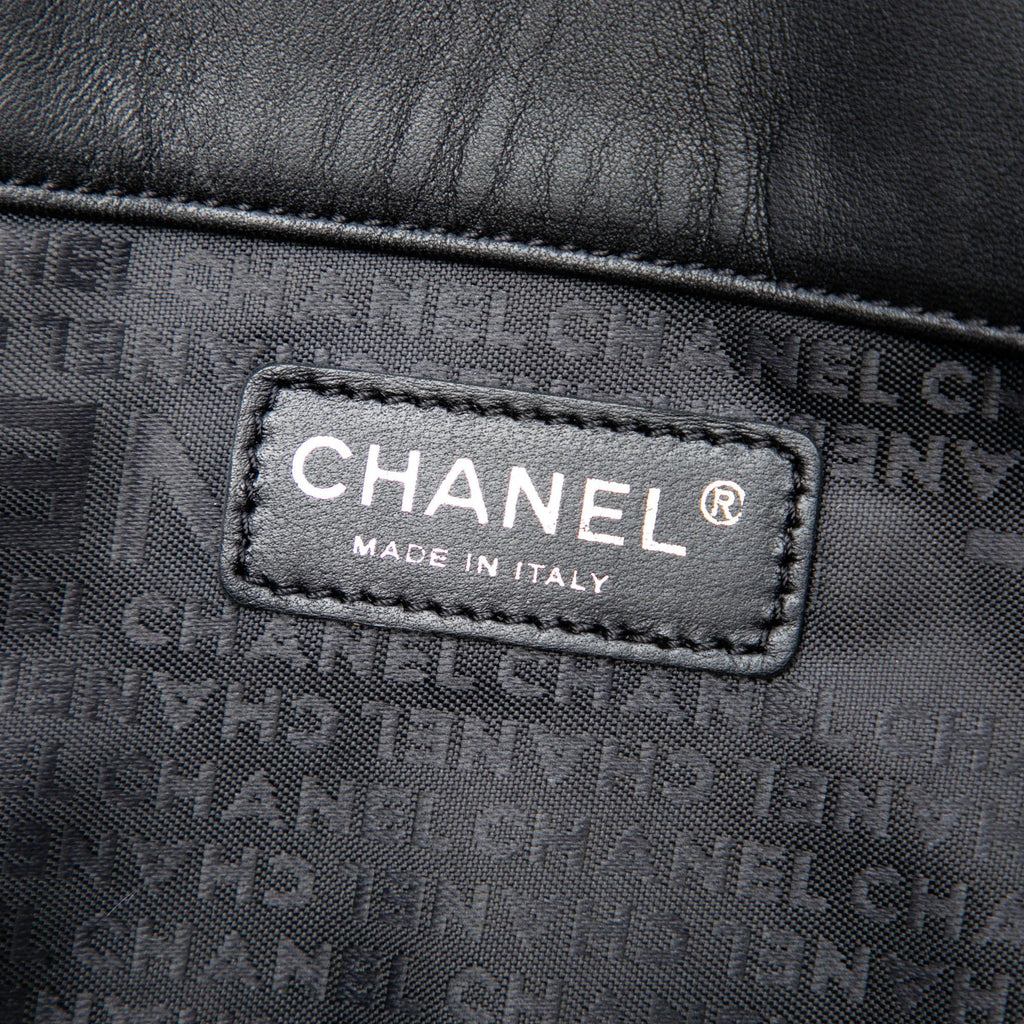 Chanel CC Choco Bar Lambskin Camellia No 5 Tote