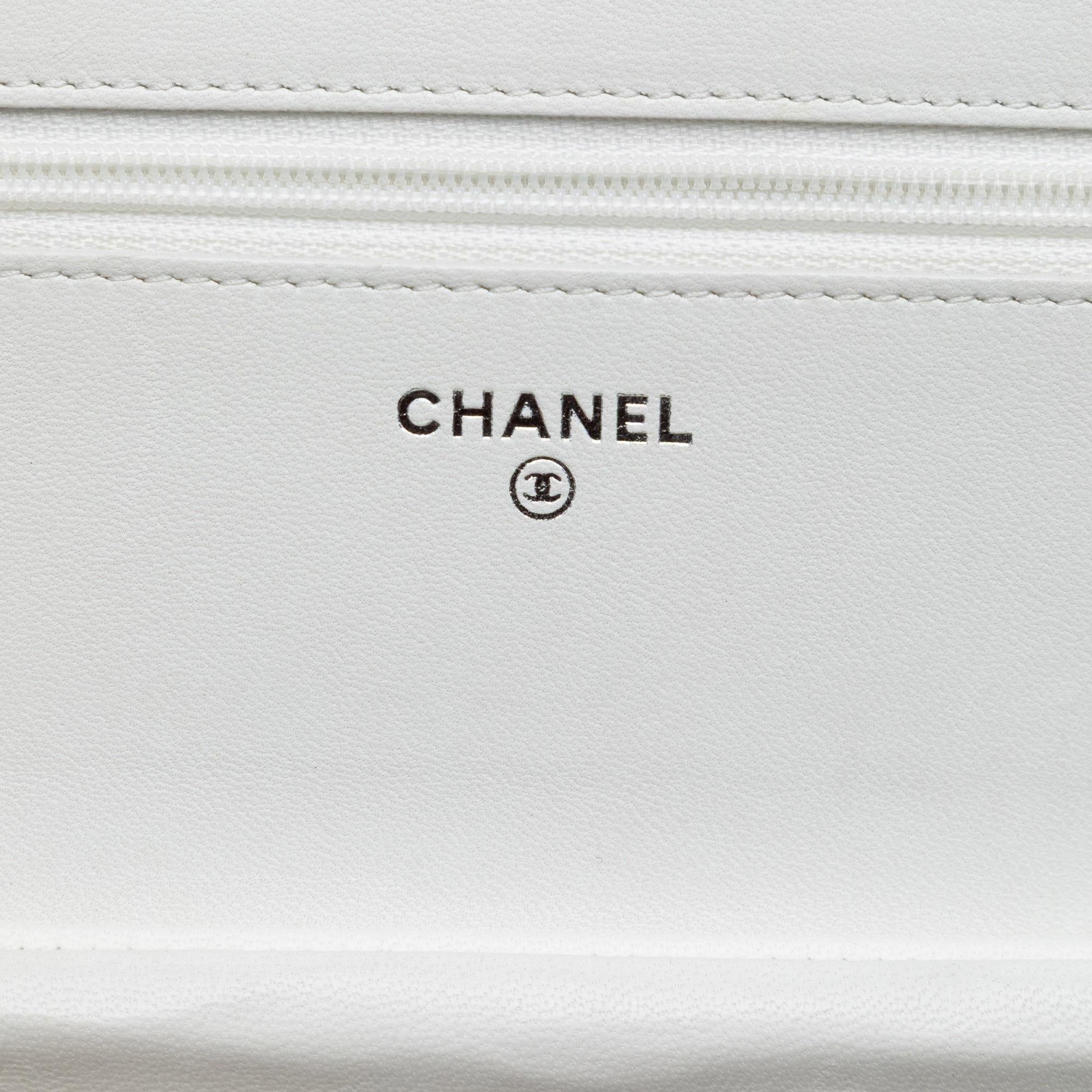 Chanel CC Coated Tweed Wallet On Chain